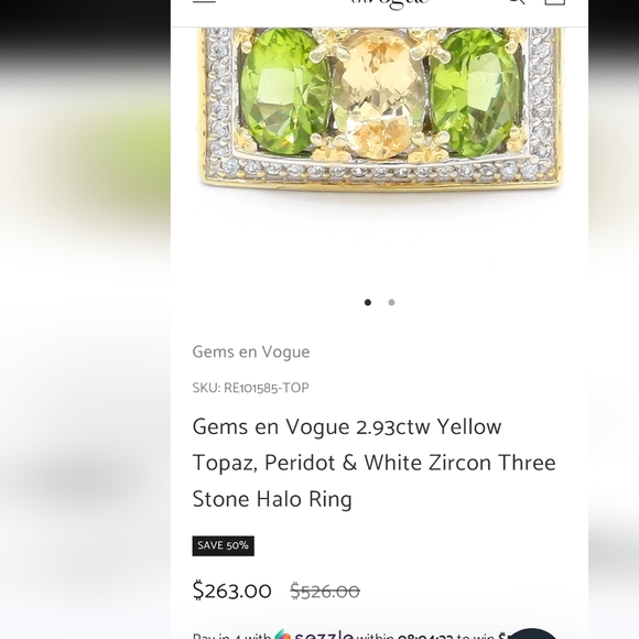 Rare Michael Valitutti Gems En Vogue Peridot Ring 18k & Palladium 925! - Picture 11 of 11